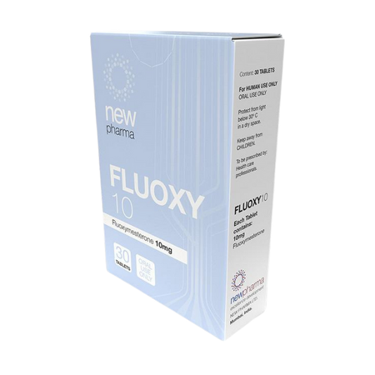"FLUOXY 10 MG (FLUOXYMETHALONA/HALOTESTIN) NEW PHARMA