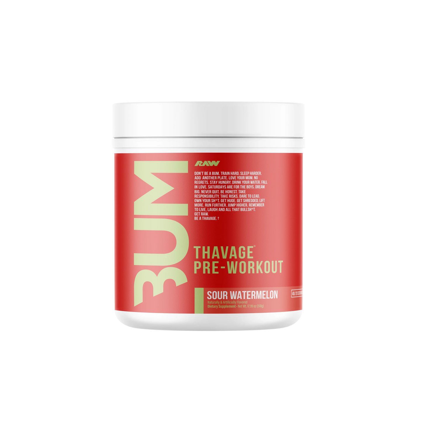 CBUM Thavage 40 Servicios – RAW Nutrition