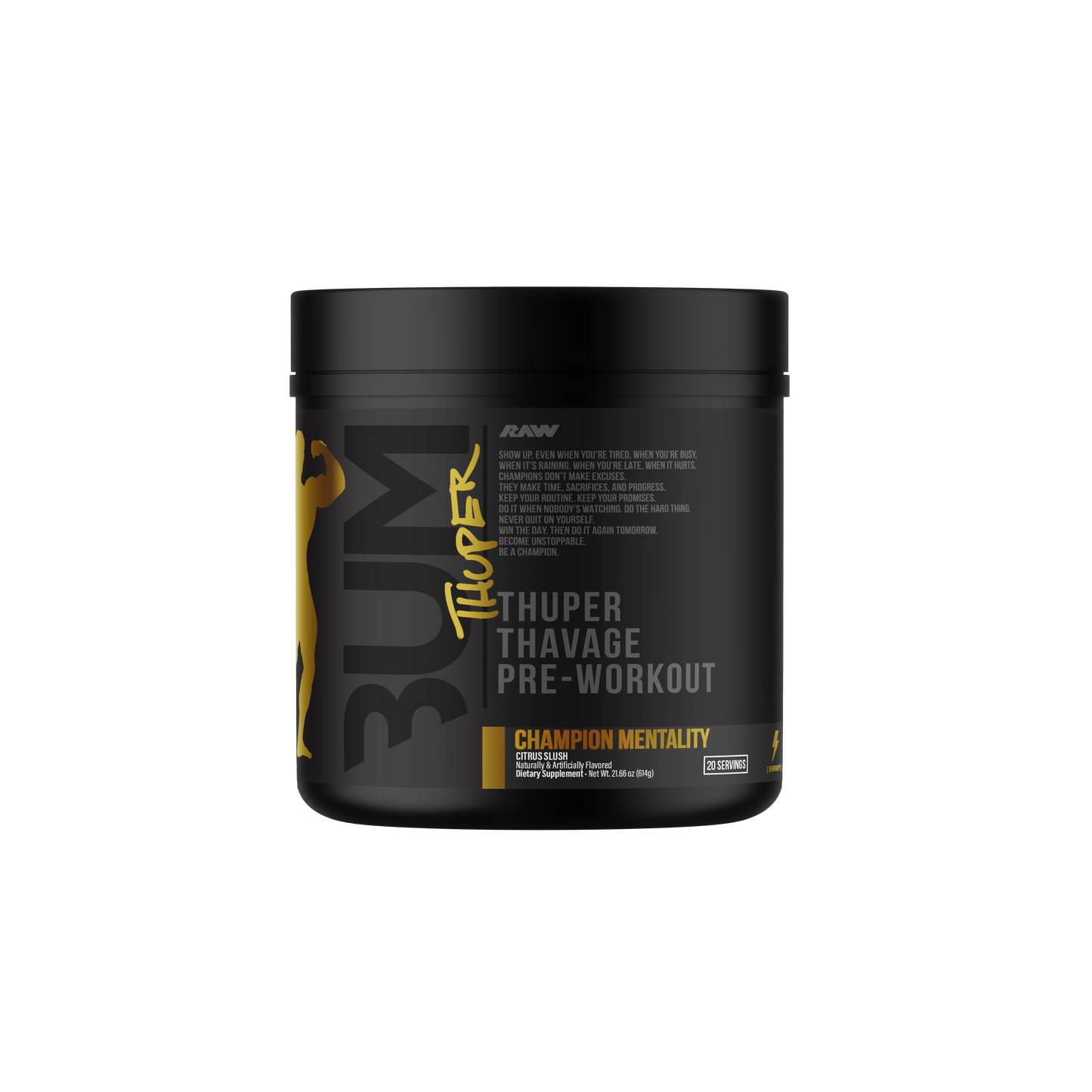 CBUM Thavage Tupper 20 Servicios – RAW Nutrition
