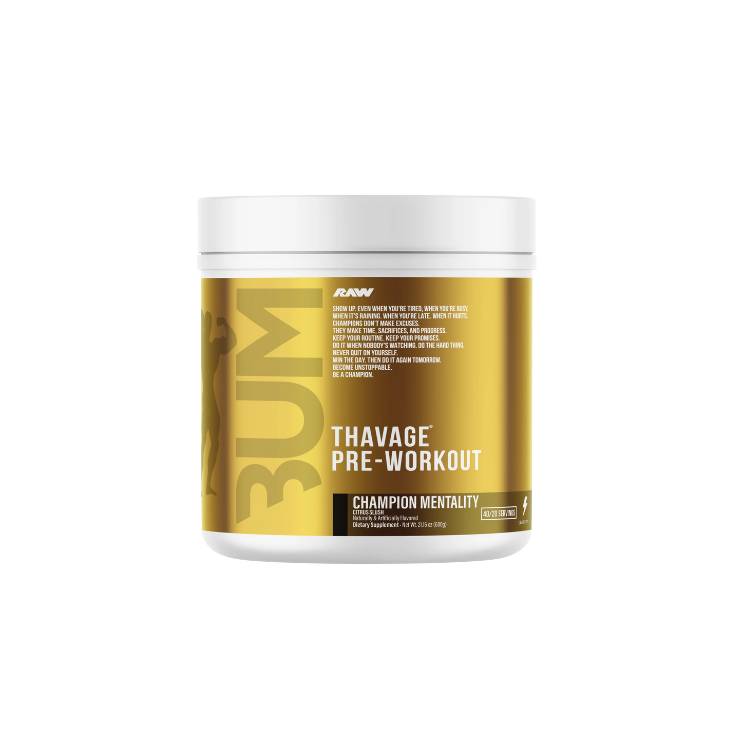 CBUM Thavage 40 Servicios – RAW Nutrition