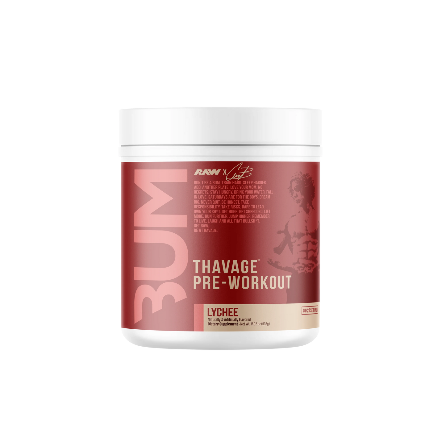 CBUM Thavage 40 Servicios – RAW Nutrition