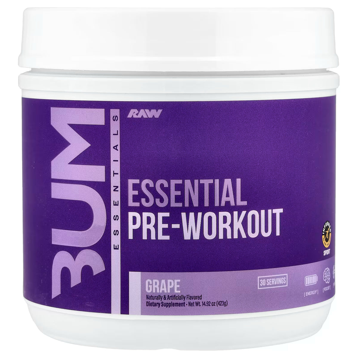 CBUM Essential Pre-Workout 30 Servicios – RAW Nutrition