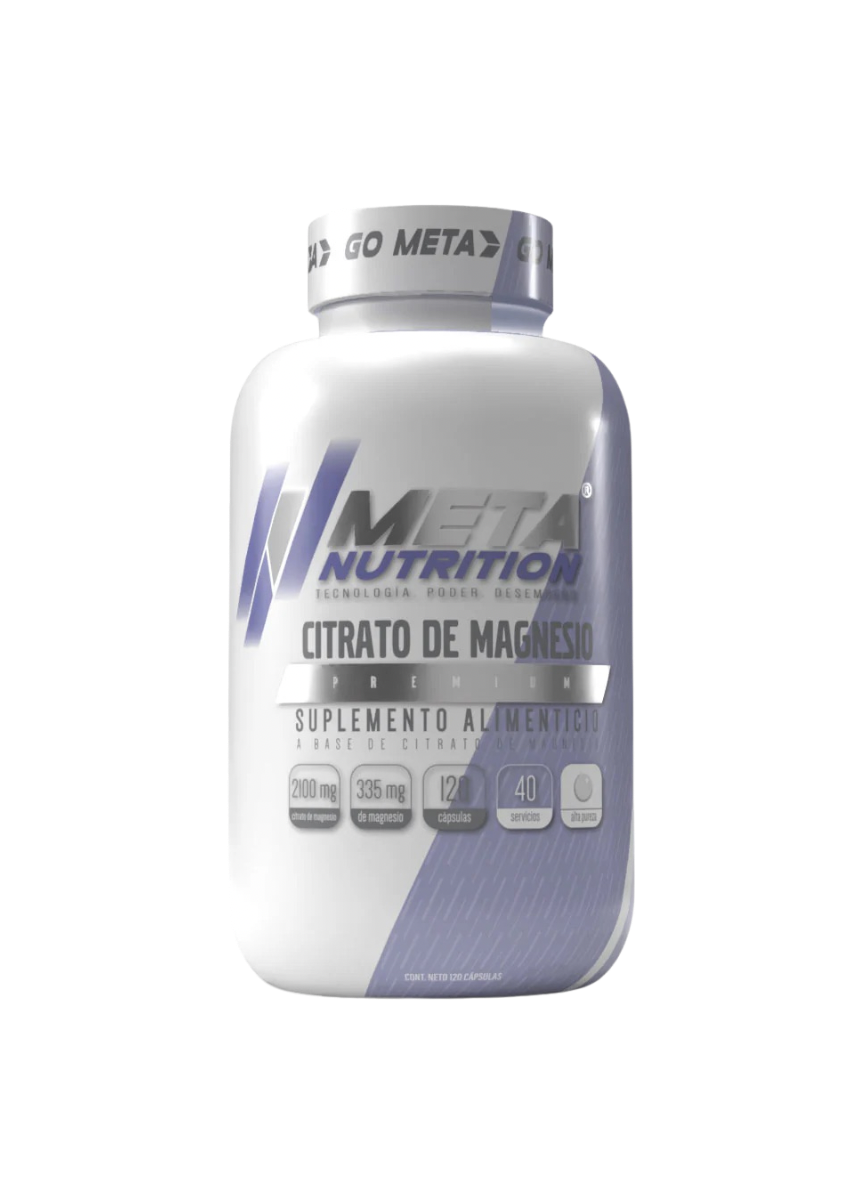 Citrato de Magnesio 120 cápsulas (40 servicios) – Meta Nutrition
