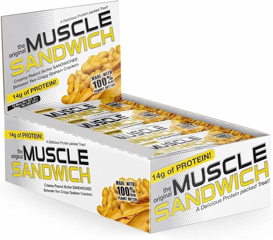 Muscle Sandwich Protein Bar | 14 g Proteína – 12 Piezas
